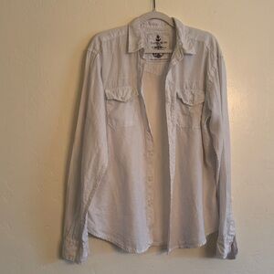 Claudio Milano light blue  Linen Button-Up Shirt